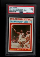 1971 Topps #135 NBA Playoffs Game 3  Dandridge makes it 3 in a row PSA 7 NM